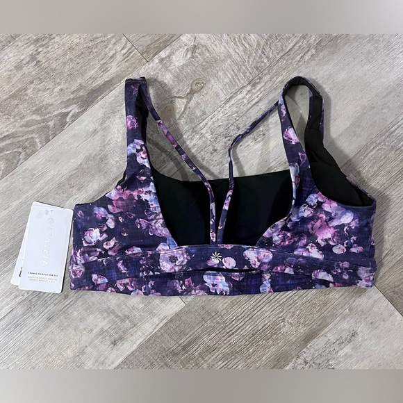 Athleta Exhale x-large A - C printed bra in dappled bloom purple. - Picture 2 of 4
